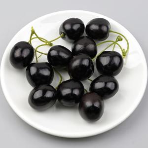 이음새없는 왕 체리 모형 블랙 3.2cm 2알 6세트 과일모형