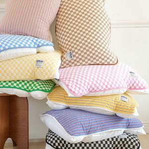 프리미엄 에디션 테리 스트라이프 밴딩 베개커버 베개패드 사계절 국산 9color