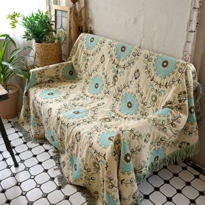 오리엔탈 플라워 술 거즈 대형 소파커버/러그/블랭킷