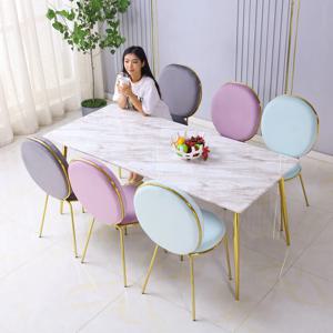 릴리 4인용 대리석 식탁 테이블+벨벳 의자6 1800