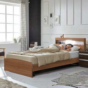 루멘 LED PVC 헤드형 침대 프레임 (매트리스 선택) SS/Q