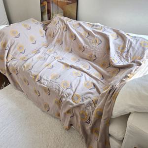 빈티지 플라워 거즈 블랭킷 겸 이불