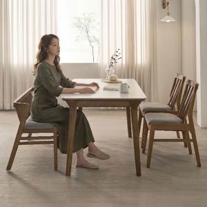 헤스티아 원목 세라믹 벤치의자 식탁세트 4인용