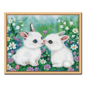DIY 보석십자수 액자형 인물&동물 (43x54cm) D469_큐티래빗