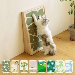 고양이 아트 포스터 카페트 스크래쳐 (나무 색상 2종/그림 8종)