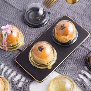 투명 원형 화과자 월병 떡 포장 용기 PET 케이스 10개 세트