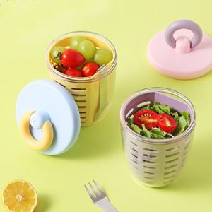 링 후르츠팟 휴대용 과일 샐러드 밀프랩 도시락 용기