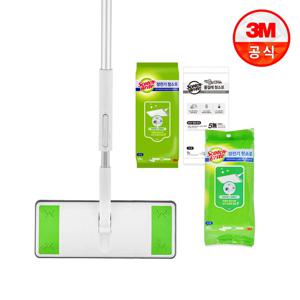 대형 올터치 막대걸레 세트(정전기 청소포 40매 + 물걸레 청소포 1매 포함)