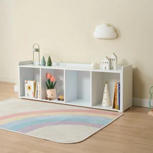 주니토 1400 1단 낮은 책장 키높이 라운드형 2colors