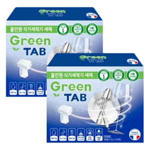 그린탭 올인원 식기세척기 세제 타블렛 30개입X2개