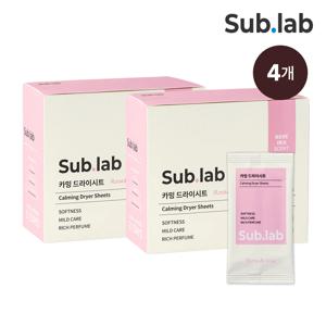 건조기 섬유유연제 카밍 드라이시트 로즈아이리스 40매X4개