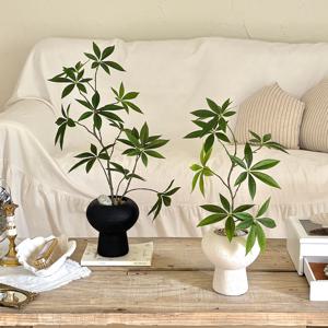 파키라 조화 둥근 도자기 화분세트 2type