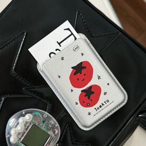 MADE 럭키 토마토 실버 맥세이프 카드지갑