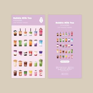빈티지 데일리 다꾸 버블티 밀크티 스티커 Bubble Milk Tea Stickers
