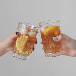 다이아 일자 유리컵 하이볼잔 4p set 홈카페 예쁜 물컵