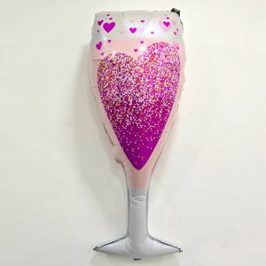 샴페인잔 풍선 하트 대형 파티 장식 용품 생일 축제 행사 기념일 홈파티 촬영 소품 은박풍선
