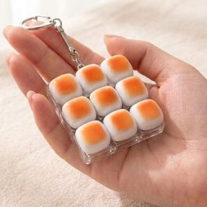 빵 구운 식빵 키캡 키링 9구 딸깍이 클리커 클릭커 마시멜로 모양 갓샵 청축 기계식 키보드