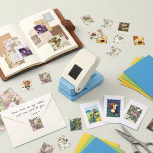 2세대 우표 모양 펀칭기 펀치 사각 네모 스탬프 스크랩어데이 펀치기 프리미엄 직 사각형