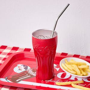 코카콜라 미러 텀블러 370ml 레드