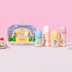 노티드 콜라보 PPSU 빨대컵 + 스테인리스 흡착 식판