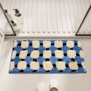 기하학 패턴 터프팅 발매트 주방 현관 욕실 매트 미니 인테리어 러그 2color