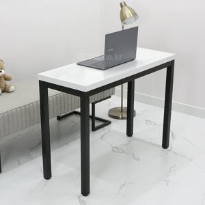 컴퓨터 책상 800 400 책상 옆 선반 활용 화이트 슬림형 좁은공간 조립식 CT4080b