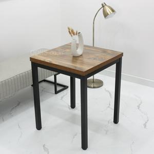 업소용 식당 2인용 식탁 650 x 600 간편 조립 철제 영업용 사각 홀 테이블 탁자