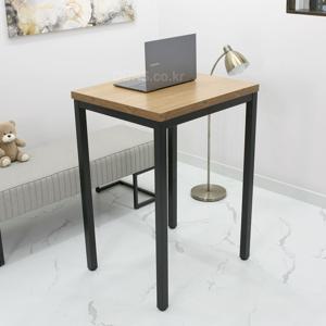 블랙 40각 철제 다리 높이 절삭 가능 아일랜드 2인용 식탁 750 x 550 H986