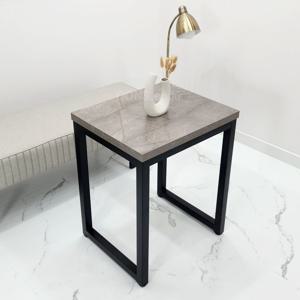 작은 사이즈 1인용 책상 650 x 500 네모 스틸 학원 수강용 필름 코팅 상판 데스크