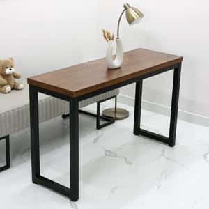 철제 네모 다리 디자인 오피스 책상 1200 x 400 튼튼한 조립식 회의실 슬림 테이블