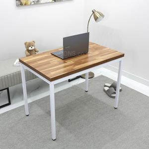 기본 일자형 화이트 철제 디자인 노트북 책상 1100 x 650 학생 공부 스터디 테이블
