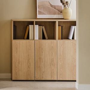 플렉스Z 3단 격자책장 800+2단도어(매장가구)