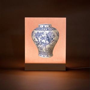 DIY 드로잉 키트 직접 그리는 청화백자 LED 무드등 백자 청화 매죽문 항아리 그리기
