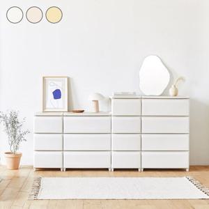 우드상판 증정! 데일리 서랍장 M 3단 옷 수납 펜트리 다용도 정리함 3colors