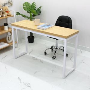 네모 디자인 철재 좁고 긴 일자형 학원용 책상 1100 x 400 조립식 슬림 공부 테이블