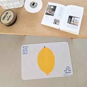 프레쉬 레몬 빨아쓰는 소프트 규조토 발매트