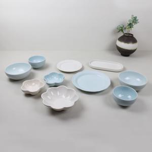 도자기 2인식기세트 신혼 홈세트 스카이 혼수그릇세트(10P)