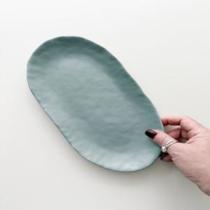 Mint fish plate 26.5cm 타원 오발 도자기그릇
