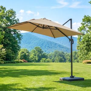 나폴리 2500 폴딩 사각 파라솔 95kg 받침대 포함 야외 간이 그늘막 정원 카페 대형