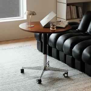 모먼트 빈티지 롤링 이동식 라운드 테이블