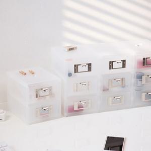 네오 소형 아이스박스 수납정리 서랍 미니4단