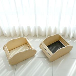 고양이 원목 구름 스크레쳐 카페트 박스