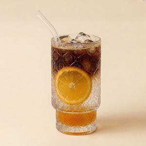 1+1 메종치비네 빈티지 플라워 강화 유리컵 310ml