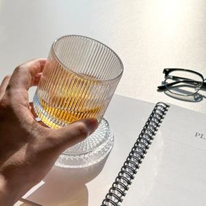 롤링 위스키잔 온더락 유리 받침 세트 고급 양주잔 술잔 회전 글라스 유리컵 돌리는잔