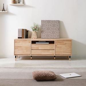 프로미스 1500 TV거실장 고무나무원목 UV도장 티비장 거실TV장