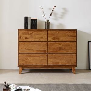 다빈치 1200 3단 고무나무 원목서랍장 UV도장 와이드서랍장