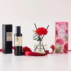 카네이션 퍼퓸 선물세트 (디퓨저1개+섬유탈취제250ml+화이트기프트박스)