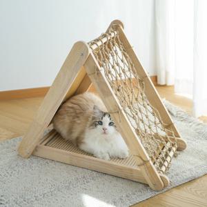 삼각 스크래쳐 - 반영구 매트 리필 교체 가능 / 수직 평판 고양이 정글
