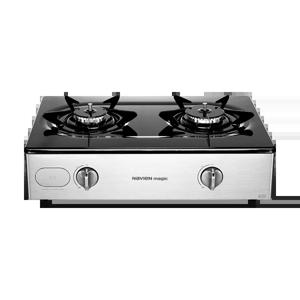 2구 가스레인지 전면배터리 실버 GRF-1122 LPG(프로판가스)