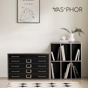 베른 지류함 4단 낮은 서랍장 800 +LP 오픈 책장 600